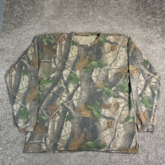 VINTAGE 90s Realtree Hardwood Camo Shirt Mens XXL 2XL Brown Camouflage Hunting - Picture 1 of 14